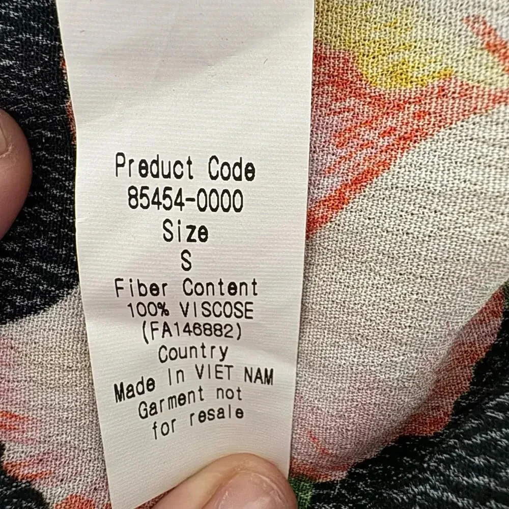 Levi's Celeste Cropped Jumpsuit Mulit-Color Hawaiian Floral Tropical Print SZ S - Picture 10 of 10